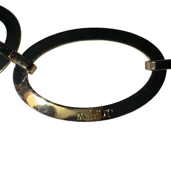 J.Crew Y2K NEW Gold Oval Link Chain Belt Adjustable Statement Chic minimalist - Picture 6 of 7